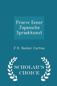 Proeve Eener Japansche Spraakkunst - Scholar's Choice Edition