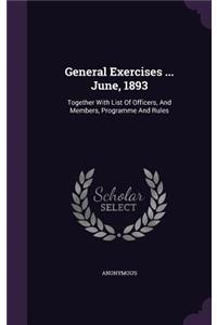 General Exercises ... June, 1893