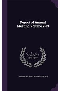 Report of Annual Meeting Volume 7-13