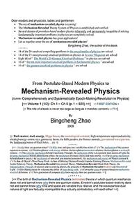 From Postulate-Based Modern Physics to Mechanism-Revealed Physics, Vol.1 (1/2)