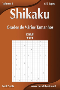 Shikaku Grades de Vários Tamanhos - Difícil - Volume 4 - 159 Jogos