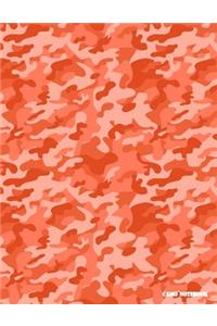 Camo Notebook: Candy Orange Camouflage, 144 Pages