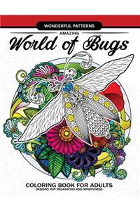 Amazing World of Bugs coloring book for adults