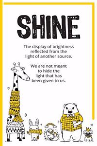 Word of the Year Planner and Goal Tracker: SHINE - We are not meant to hide the light - 52 weekly pages for planning goals