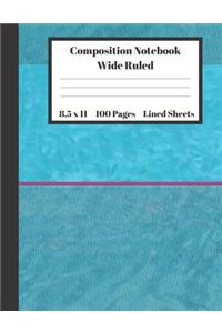 Composition Notebook Wide Ruled Lined Sheets