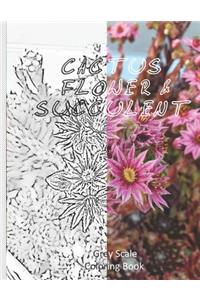 Cactus Flower & Succulent Grry Scale Coloring Book