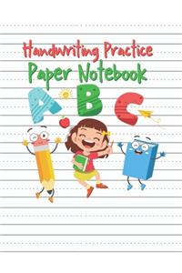 Handwriting Practice Paper Notebook