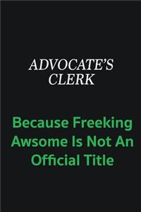 Advocate's Clerk because freeking awsome is not an official title: Writing careers journals and notebook. A way towards enhancement