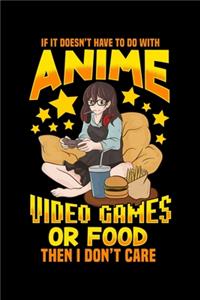 If It Doesn't Have To Do With Anime Video Games Or Food Then I Don't Care