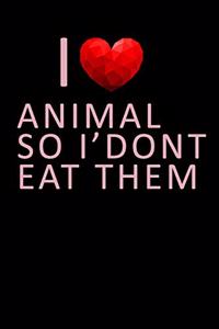 I Love Animal So I'Dont Eat Them