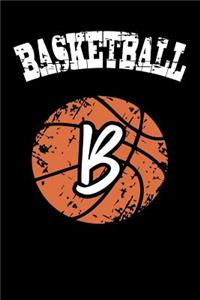 B Monogram Initial Basketball Journal