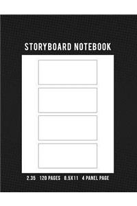 Storyboard Notebook 2.35 120 Pages 8.5x11 4 Panel Page