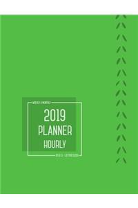 Planner 2019 Hourly Weekly Monthly 8.5 X 11