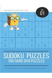 Sudoku Puzzles - 180 Hard 9x9 Puzzles