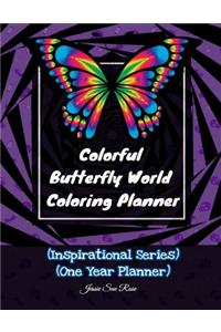 Colorful Butterfly World Coloring Planner