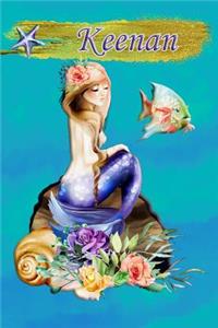 Heavenly Mermaid Keenan: Wide Ruled Composition Book Diary Lined Journal