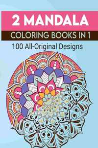 2 Mandala Coloring Book in 1