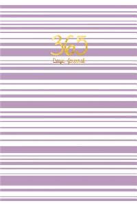 365 Days Journal, Journal Light Purple: Journal Stripes, Luxurious 365 Days Notebook, Blank Pages, 365 Pages, Planner, Sketchbook, Diary, School Supplies, Office Supplies