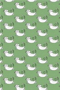 Bullet Journal Notebook for Cat Lovers Flying Cats Pattern 8