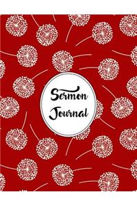 Sermon Journal Notebook Dandelions Pattern 12