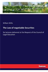 Law of negotiable Securities