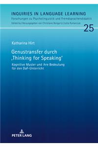 Genustransfer durch Thinking for Speaking