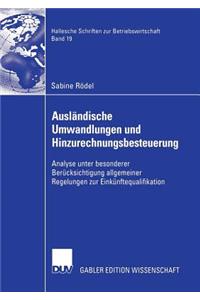 Ausländische Umwandlungen Und Hinzurechnungsbesteuerung