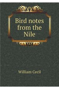Bird Notes from the Nile