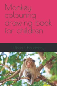 Monkey colouring drawing book for children