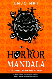 Horror Mandala Coloring Book for Adults