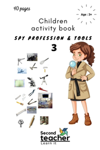 Spy Profession and Tools;children Activity Book-3