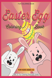 Fun easter egg coloring book for kids ages 3-5