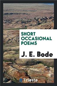 Short occasional poems