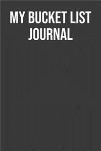 My Bucket List Journal