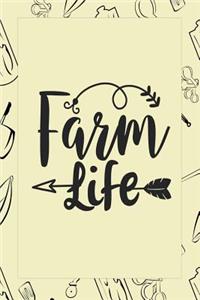 Farm Life: Journal and Blank Recipes Cookbook for Daily Journaling and Documenting Your Favorite Recipes - Small 6x9 Size Makes A Great Gift For Moms, Wife and