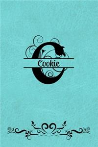 Split Letter Personalized Name Journal - Cookie