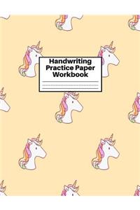Handwriting Practice Paper Workbook