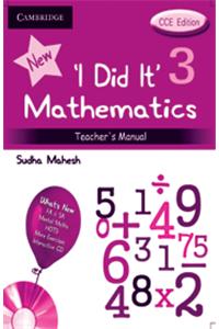 I Did It Mathematics Teachers Manual 3, CCE Edition