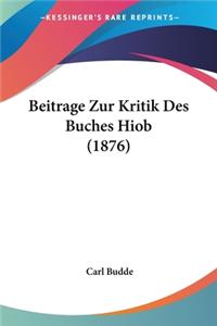 Beitrage Zur Kritik Des Buches Hiob (1876)