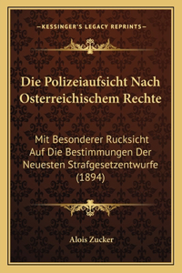 Polizeiaufsicht Nach Osterreichischem Rechte