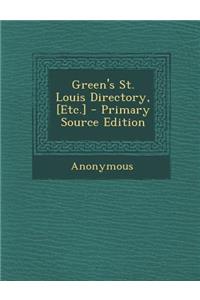 Green's St. Louis Directory, [Etc.]