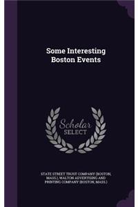 Some Interesting Boston Events