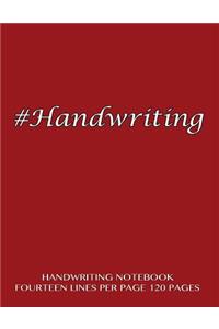 Handwriting Notebook - fourteen lines per page, 120 pages