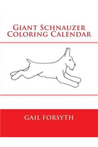 Giant Schnauzer Coloring Calendar