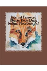 Internet Password Keeper Diary Journal Notebook Size 7.5 X 9.25 Inches V3