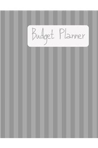 Budget Planner: Daily, weekly & monthly financial planner to organize and track your spending and saving. Expense tracker. Personal finance organizer. Grey stripe d