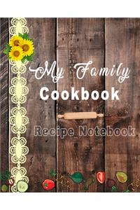 My Family Cookbook Recipe Notebook
