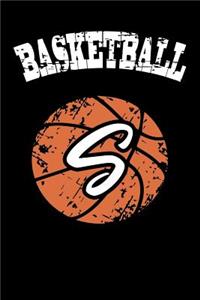 S Monogram Initial Basketball Journal