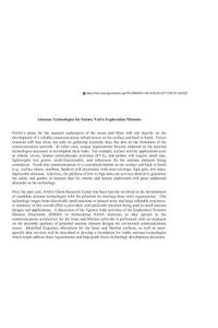 Antenna Technologies for Future NASA Exploration Missions