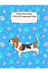 Basset Hound Dog 7.44 X 9.69 Composition Book